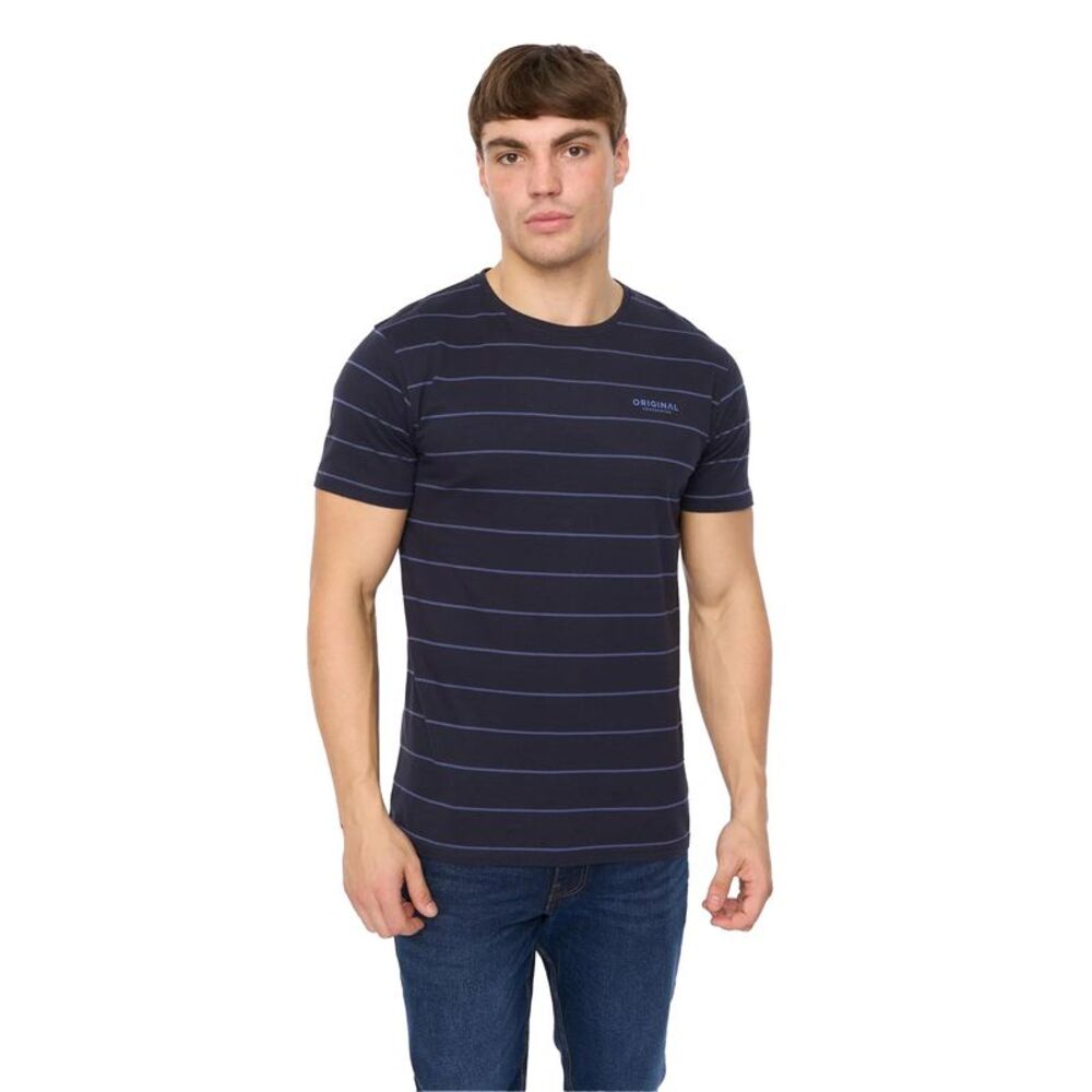 Crosshatch Mens Hemtowns T-Shirt / Navy